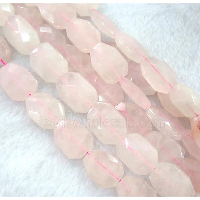 rose quartz nugget beads, freeform