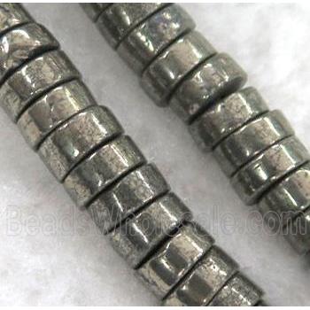 pyrite bead, heishi