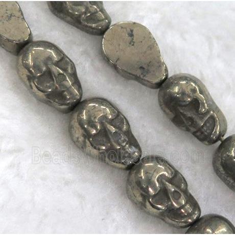 pyrite bead, skull