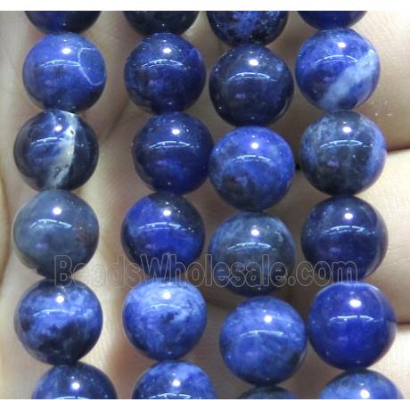 round blue Sodalite beads