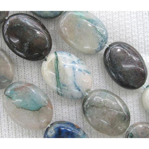 Azurite beads, oval
