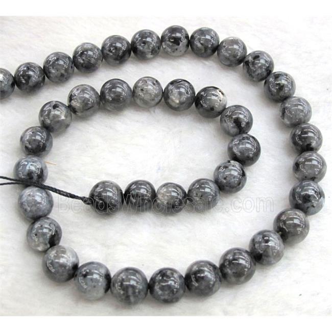 round Labradorite Beads, grey