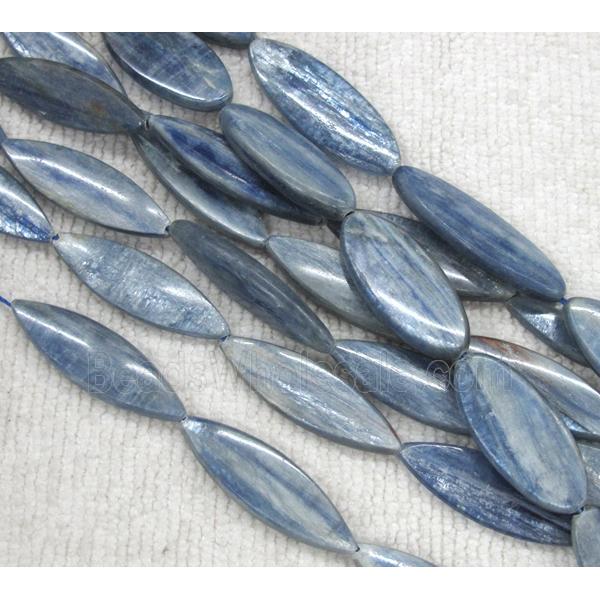 Kyanite bead, horse-eye shaped, blue