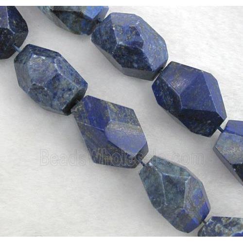 lapis lazuli nugget bead, freeform, blue