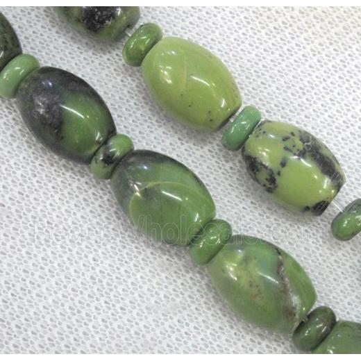 natural Australian Chrysoprase bead, barrel