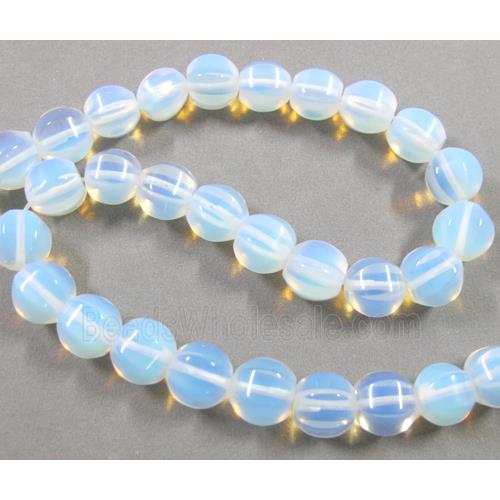 white opalite beads, lantern