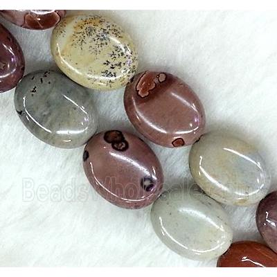 chohua jasper bead, flat-oval