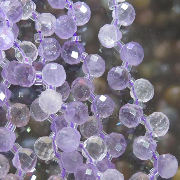 amethyst bead, faceted teardrop