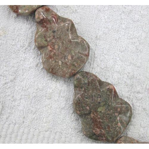 unakite bead, cucurbit