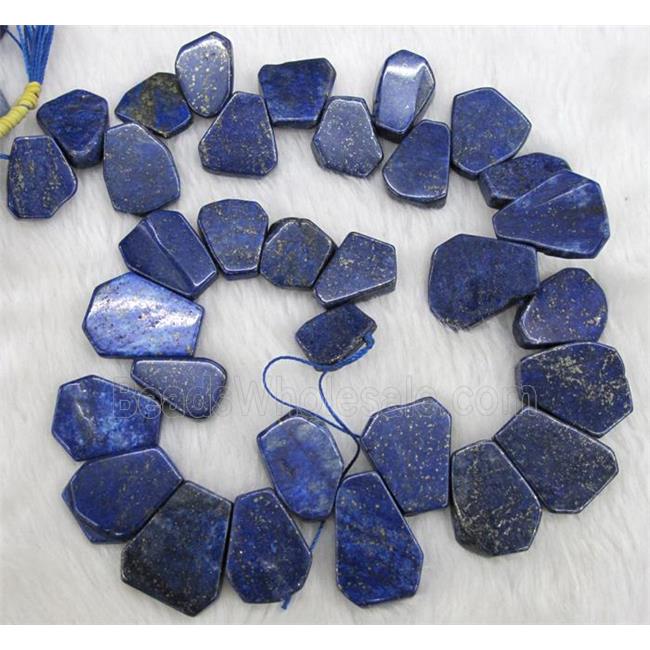 lapis lazuli beads collar, teardrop, blue