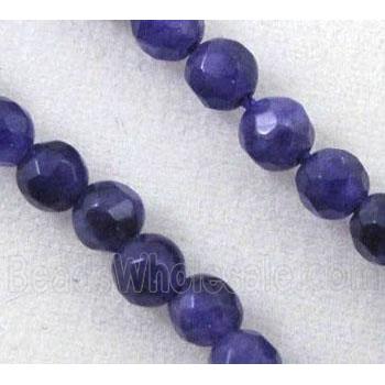 purple jade beads, tiny, faceted round