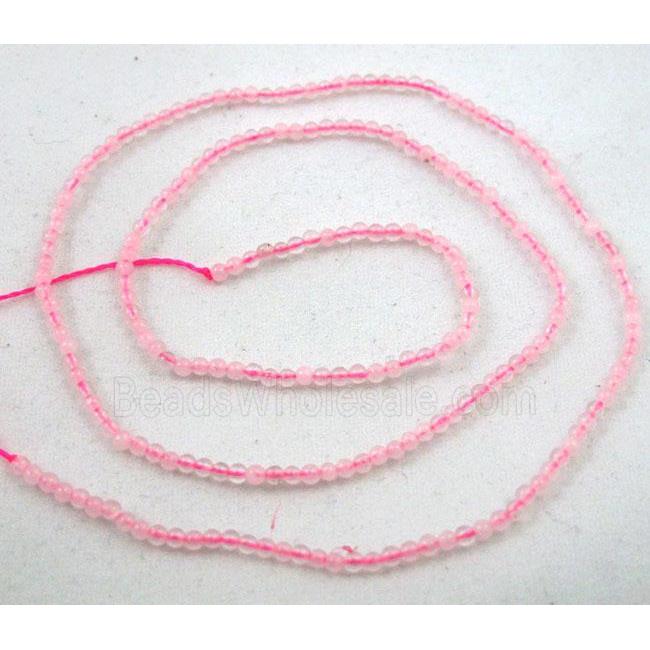 pink jade beads, tiny, round