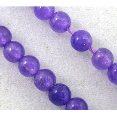 jade beads, tiny, round, lavender