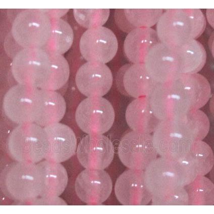 tiny rose quartz beads, round