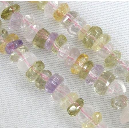 mixed gemstone beads, rondelle