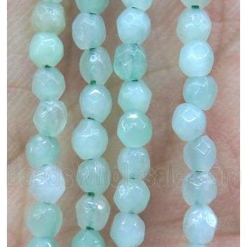tiny Burman Chrysoprase beads, faceted round