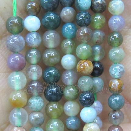 tiny Indian Agate beads, round