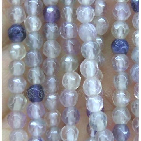 tiny Fluorite beads, faceted round