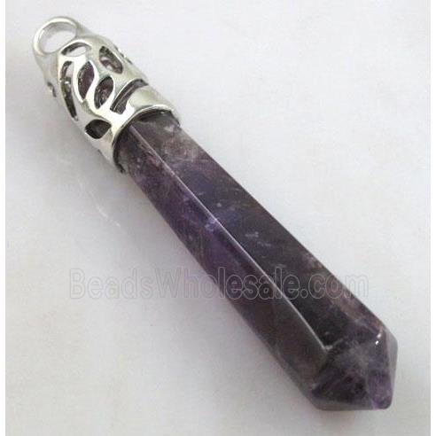 Amethyst stick Pendant, point