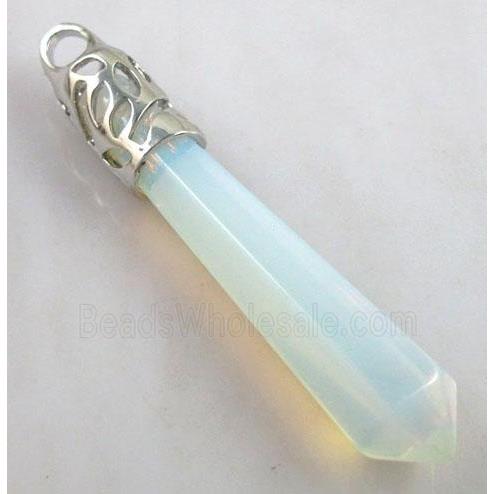opalite stone pendant, stick, point