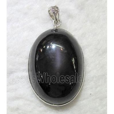 black obsidian pendant