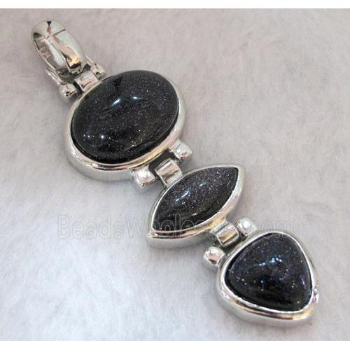 bluesand pendant, platinum plated