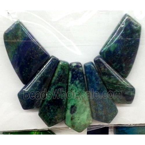 Azurite Teardrop Pendant For Necklace Dye