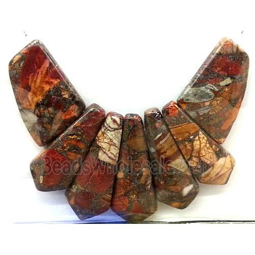 Picasso Jasper Teardrop Pendant Multicolor For Necklace
