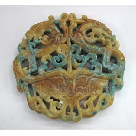 mixed Chinese Henan Jade pendants, carved
