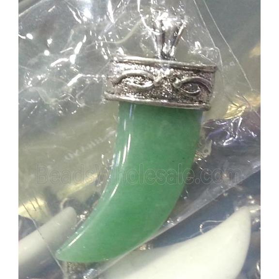 mixed gemstone pendant, horn