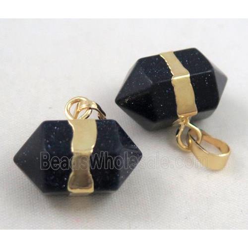 Blue SandStone pendant, bullet