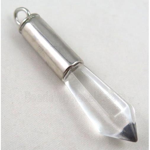 Crystal bullet pendant