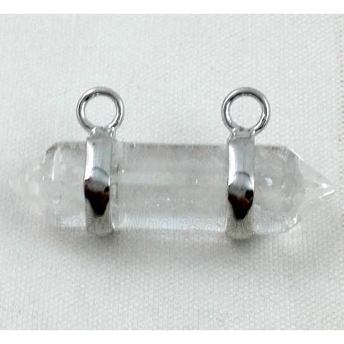 clear quartz pendant, bullet