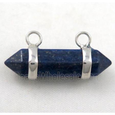 lapis lazuli pendant with 2-holes, bullet