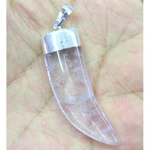 Clear Quartz horn pendant