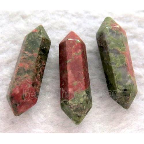 unakite bullet charm, no-hole