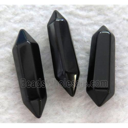 black onyx bullet charm, no-hole