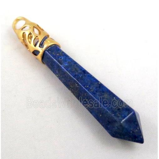 lapis lazuli pendant, gold plated
