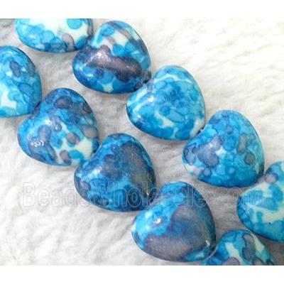 rainforest stone beads, blue, stability, heart
