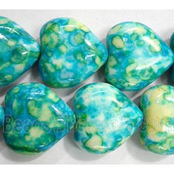 Rain colored stone bead, stability, heart