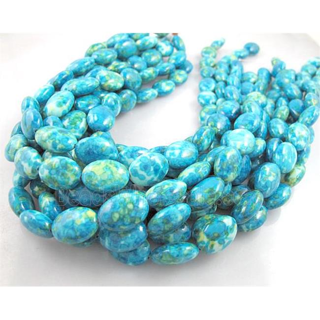 rainforest beads, oval, blue, stability