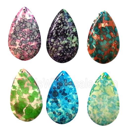 Rain colored stone pendant, stability, mixed
