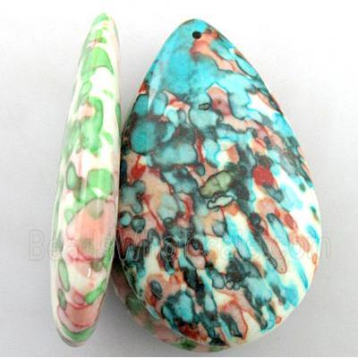 Rain colored stone pendant, stability, mixed