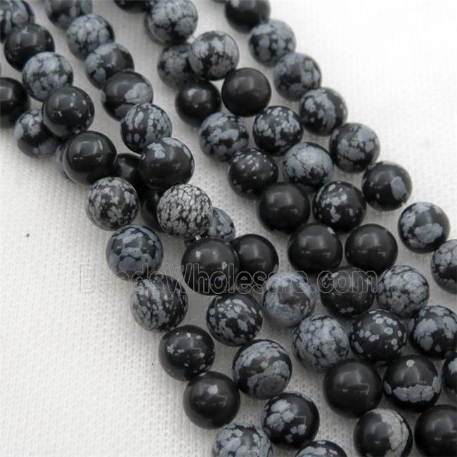 snowflake jasper beads, round