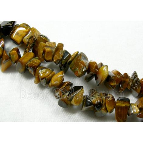 Tiger Eye Stone Chip Beads
