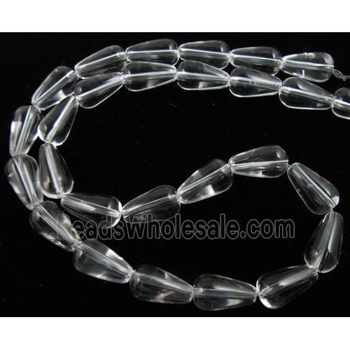 clear quartz bead, teardrop