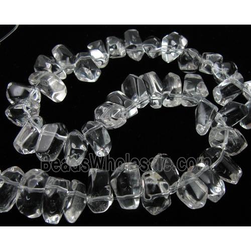 Natural Clear Quartz Bead, freeform