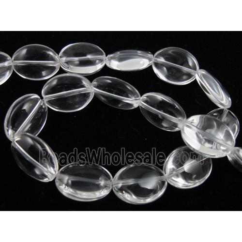Natural Clear Quartz Bead, flat rice, A grade