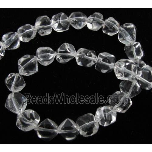 Natural Clear Quartz Bead, erose