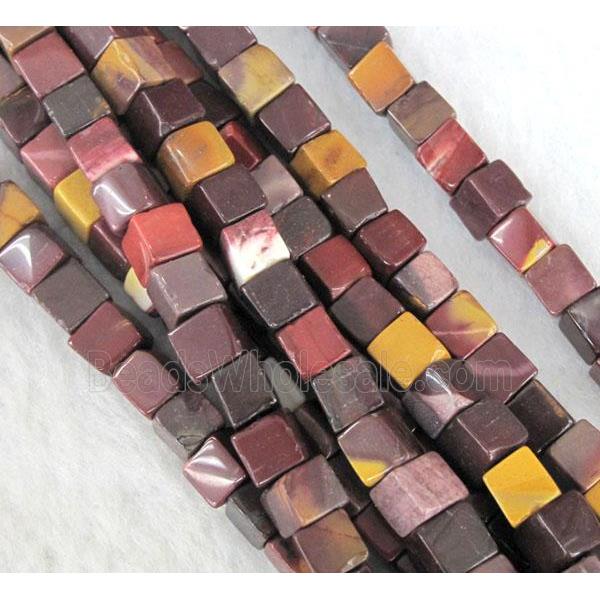 Mookaite Beads, cube